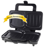 Emerio Sandwichtoaster XXL 900 Watt Muschelform Edelstahl...