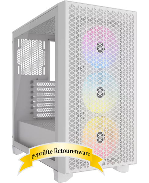 Corsair 3000D RGB Airflow Tempered Glass White Edition 49.52l Sonderware