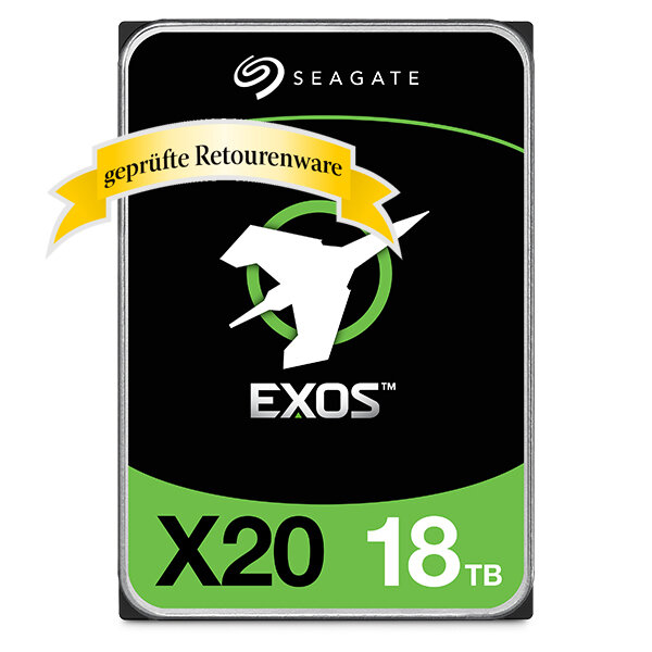 18TB Seagate Exos X - X20 3.5" SATA 7200 256MB Cache Dauerbetrieb Sonderware