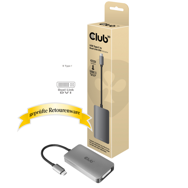 Club 3D CAC 1510 Adapter USB 3.1 Typ C > DVI-I aktiv Sonderware