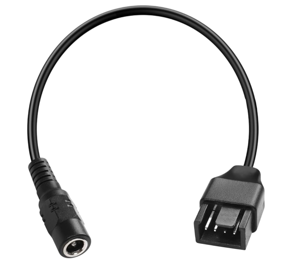 GINTOOYUN DC5.5mm x 2.1mm 4pin Lüfter Verlängerung 26cm schwarz