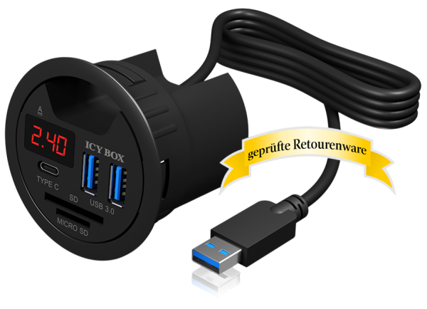 ICY BOX IB-Hub1404 Tisch-Hub mit 2 Kartenlesern Sonderware