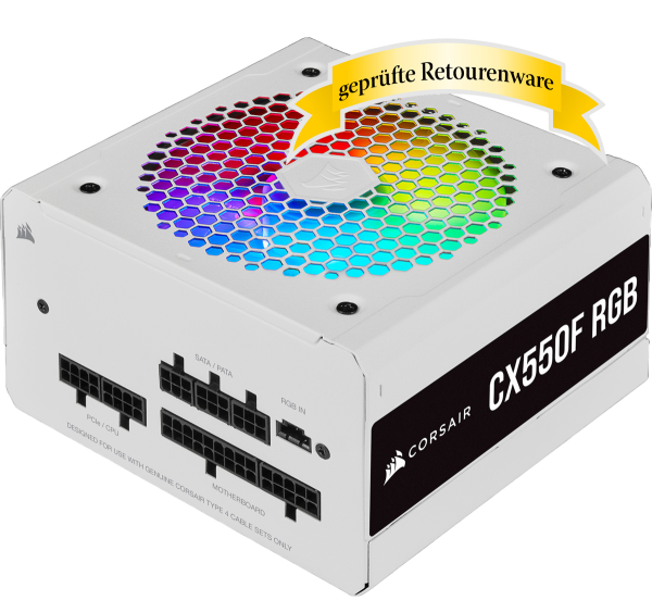 550 Watt Corsair CX-F RGB Series CX550F RGB vollmodular 80 PLUS Bronze Sonderware
