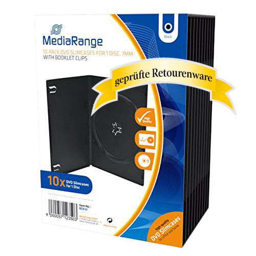 MediaRange BOX33 DVD Single Leerhüllen 10 Stück schwarz Sonderware