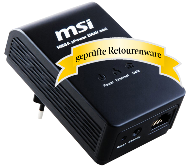 MSI PLC-200AV01-015R ePower 200AV mini RJ45 Powerline Sonderware