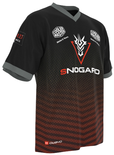 SNOGARD Dragons Gaming Shootingshirt eSports Trikot Größe: XXL schwarz/grau/rot