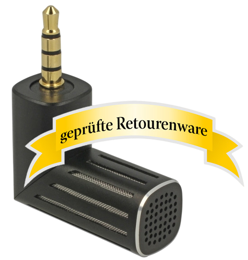 DeLOCK Kondensator Mikrofon Uni-Direktional Smartphone / Tablet schwarz Sonderware