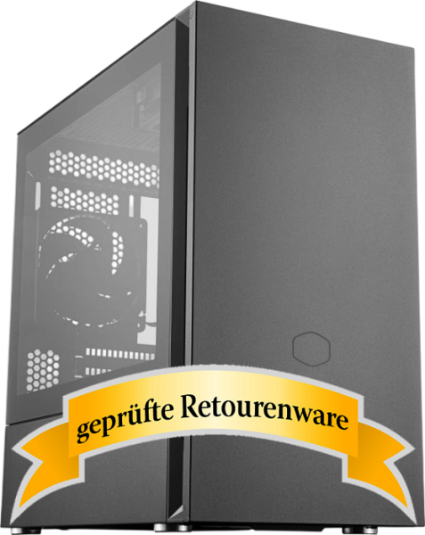 CoolerMaster Silencio S400W Mini Tower Window Black gedämmt Micro Silent Gehäuse mITX / mATX Case Sonderware