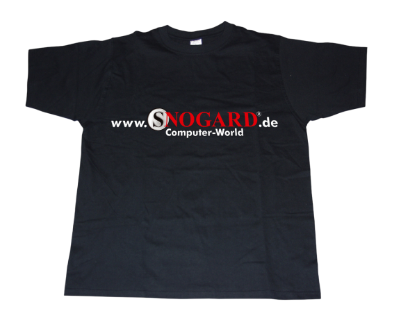 SNOGARD® T-Shirt Baumwolle Größe: S Schriftzug+Drachenlogo schwarz/rot