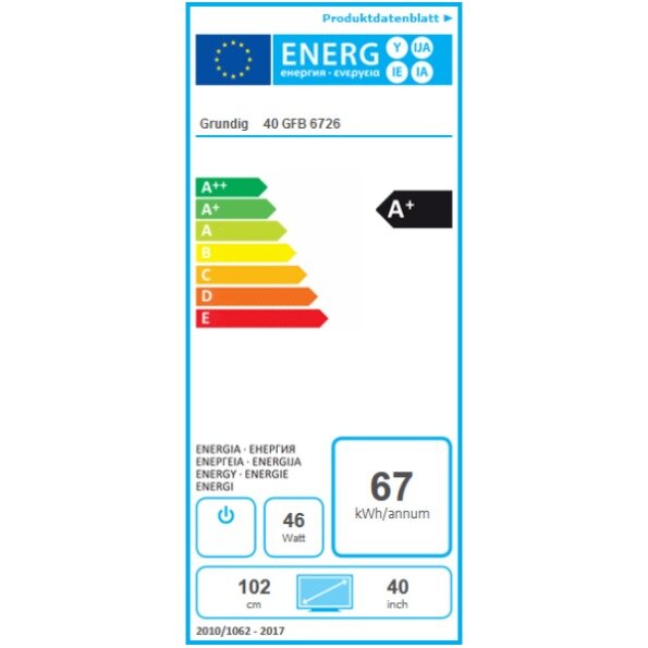 102cm(40")Grundig 40GFB6726