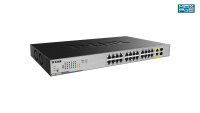D-Link DGS-1026MP 24-Port Switch 24x RJ45 PoE+(24x 30W) 2xSFP Metallgehäuse 1HE
