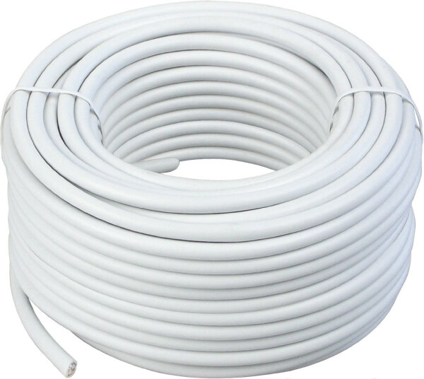 Schwaiger Koaxialkabel 115 db 3-fach 7,0mm 25,0m Weiß