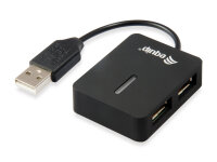 Equip 4-Port USB-A2.0-Hub->4xUSB-A 2.0 Reiseversion  480Mbps