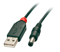 LINDY USB 2.0 Typ A an DC 5.5/2.5mm St Adapterkabel 1.5m