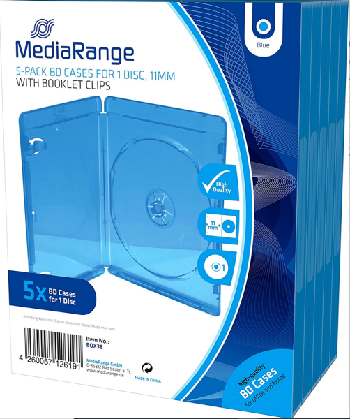 MediaRange Blu-ray Cases 5er