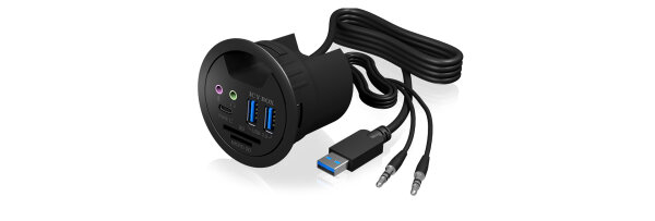 Hub  3-Port IcyBox USB 3.0 IB-Hub1404A Tisch-Hub mit Audio retail