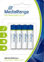 MediaRange Batterie Rechargeable Accu Micro AAA  HR03   4St