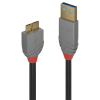LINDY USB 3.0 Kabel Typ A/Micro-B Anthra Line M/M 3m