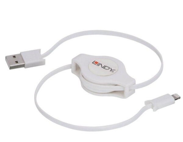 Lindy Lightning/USB 1m weiss
