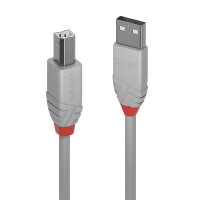 LINDY USB 2.0 Kabel Typ A/B Anthra Line M/M 3m grau
