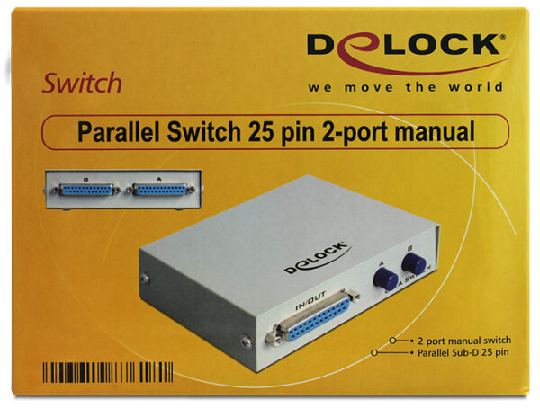 DELOCK D-Sub25 Switch 2 Eingänge -> 1 Ausgang