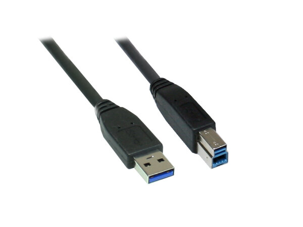 GC USB 3.0 Typ-A/B 3m schwarz