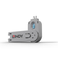 LINDY Schlüssel für USB Typ A Port Schloss blau