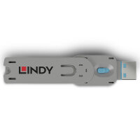LINDY Schlüssel für USB Typ A Port Schloss blau