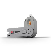 LINDY Schlüssel für USB Typ A Port Schloss orange