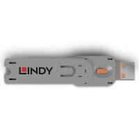 LINDY Schlüssel für USB Typ A Port Schloss orange