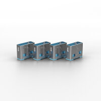 LINDY USB Typ A Portschlösser 4xBlau mit Schlüssel