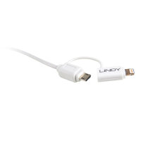 Lindy USB-A/Micro+Lightning 1m