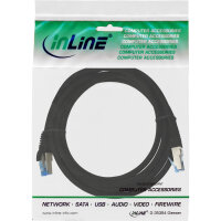 InLine S/FTP CAT6a 3m SCHWARZ