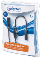 Manhattan 3.5mm >2x 3.5mm 3m