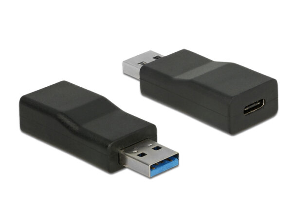 DELOCK Konverter USB3.1 Typ A -> Typ C St/Bu schwarz