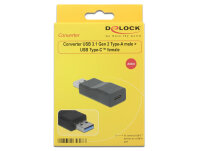 DELOCK Konverter USB3.1 Typ A -> Typ C St/Bu schwarz