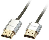 LINDY HDMI High Speed Kabel CROMO Slim Ethernet A/A 2m