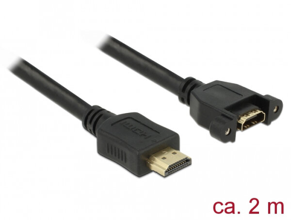 DeLOCK HDMI-A 4K 2m schwarz