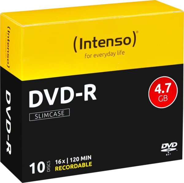 Intenso DVD-R 16x Speed 10Stk