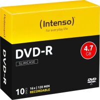 Intenso DVD-R 16x Speed 10Stk