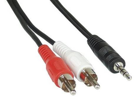 Valueline 3.5mm/2xRCA Cinch 2m