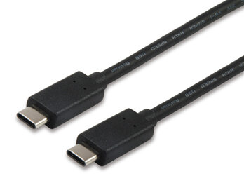 Equip Kabel USB-C2.0->C 3A PD 60W       St/St  1.00m schwarz Polybeutel