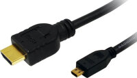 Logilink HDMI-Kabel Ethernet A -> micro D St/St  2.00m bk