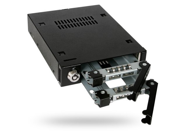 Backplane IcyDock 2x6,3cm SATAI-III in 1x3,5" HDD/SSD sw