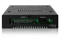 Backplane IcyDock 2x6,3cm SATAI-III in 1x3,5" HDD/SSD sw