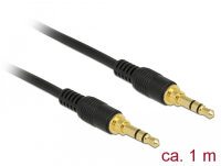 DELOCK Klinkenkabel 3.5mm 3Pin St > St 1.0m schwarz