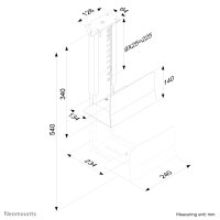 Newstar PC-Halterung silber