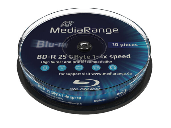 MediaRange BD-R 25GB 6x 10er