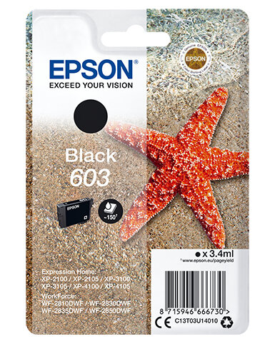 Patrone Epson 603 black                                T03U1