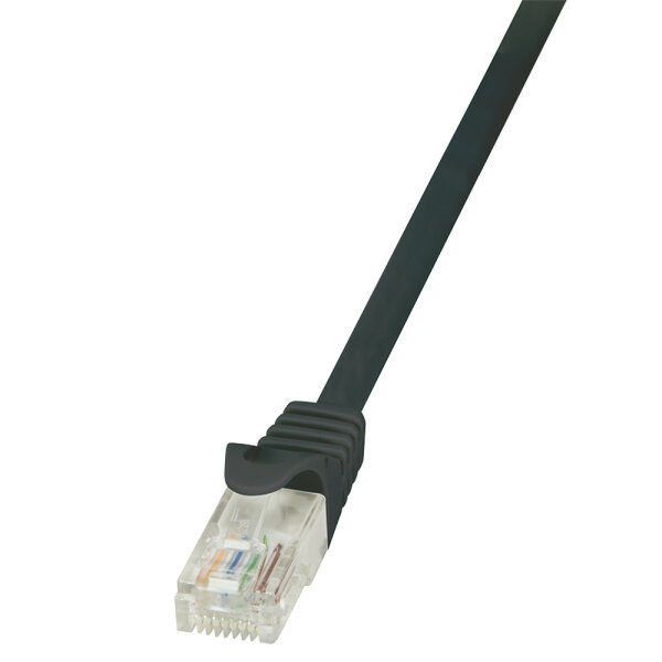 Logilink Patchkabel CAT5e  U/UTP AWG26/7  1m    schw.